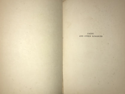 Zadig and Other Romances by Voltaire, privately printed for Rarity Press by H. I. Wolf and Wilfrid S. Jackson illustrations are by Henry Keen.