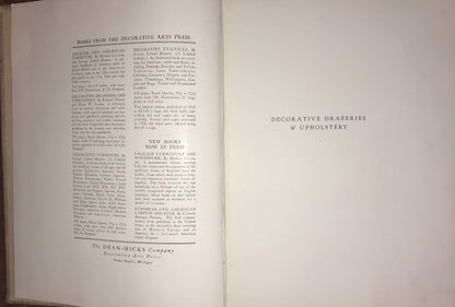 Decorative Draperies & Upholstery by Edward Thorne, with descriptive text by Henry W. Frohne