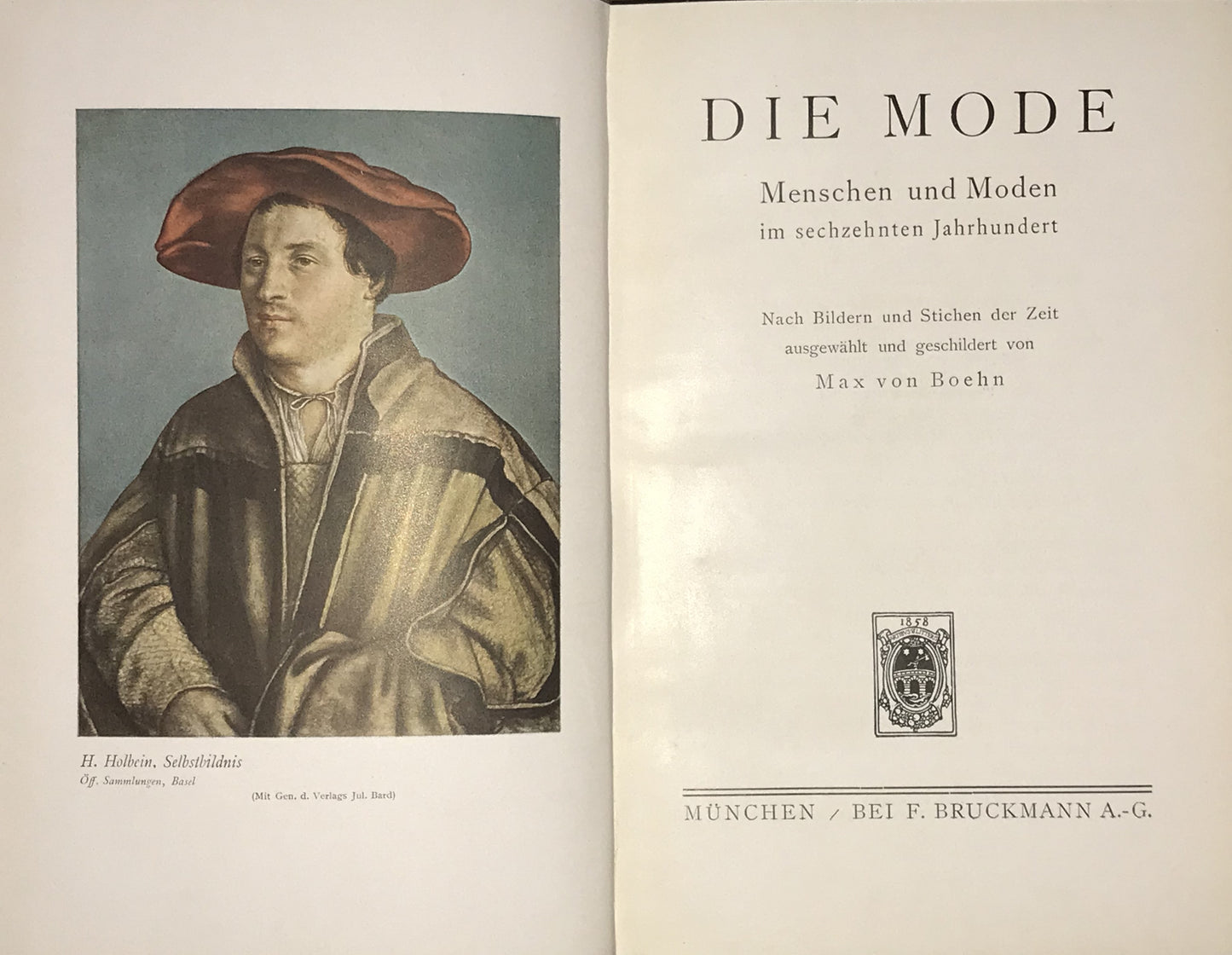 Die Mode: Menschen und Moden im sechzehnten Jahrhundert by Max von Boehn, 1923