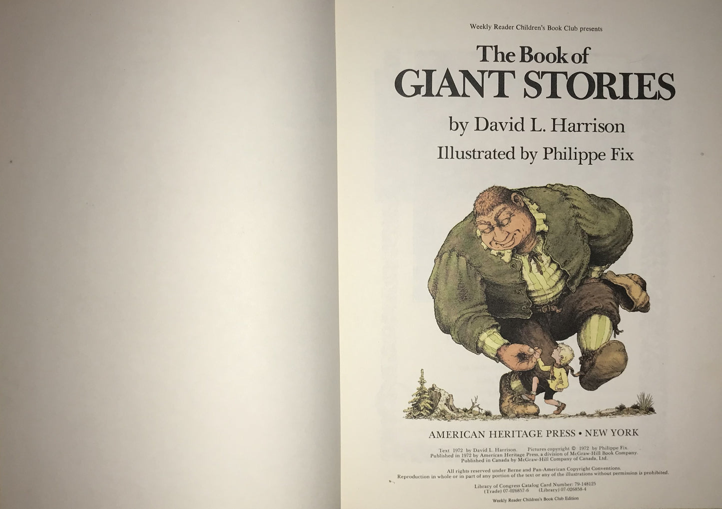 The Book of Giant Stories by David L. Harrison, Illustrated by Philippe Fix - 1972