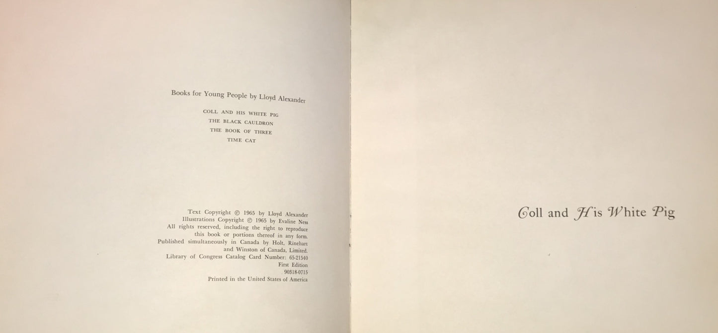 Coll and His White Pig by Lloyd Alexander (First Edition, 1965)