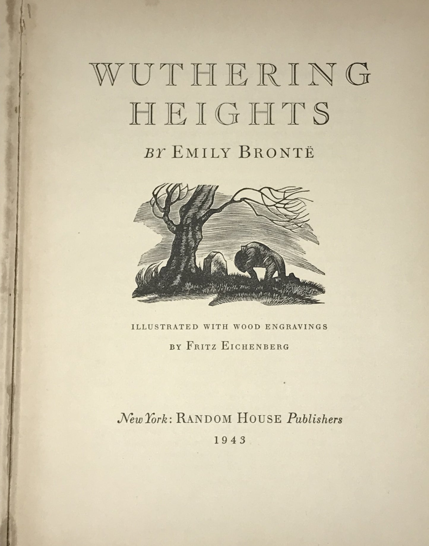 Wuthering Heights by Emily Brontë illustrated by Fritz Eichenberg (wood engravings)