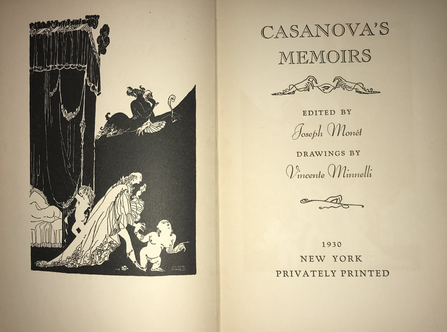 Casanova's Memoirs (1930) - Edited by Joseph Monet, Illustrated by Vincente Minnelli