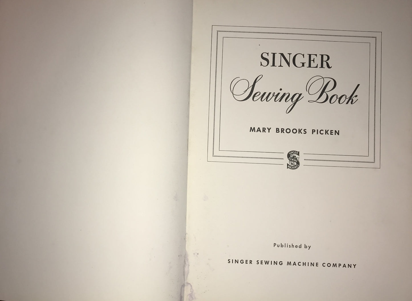 Singer Sewing Book