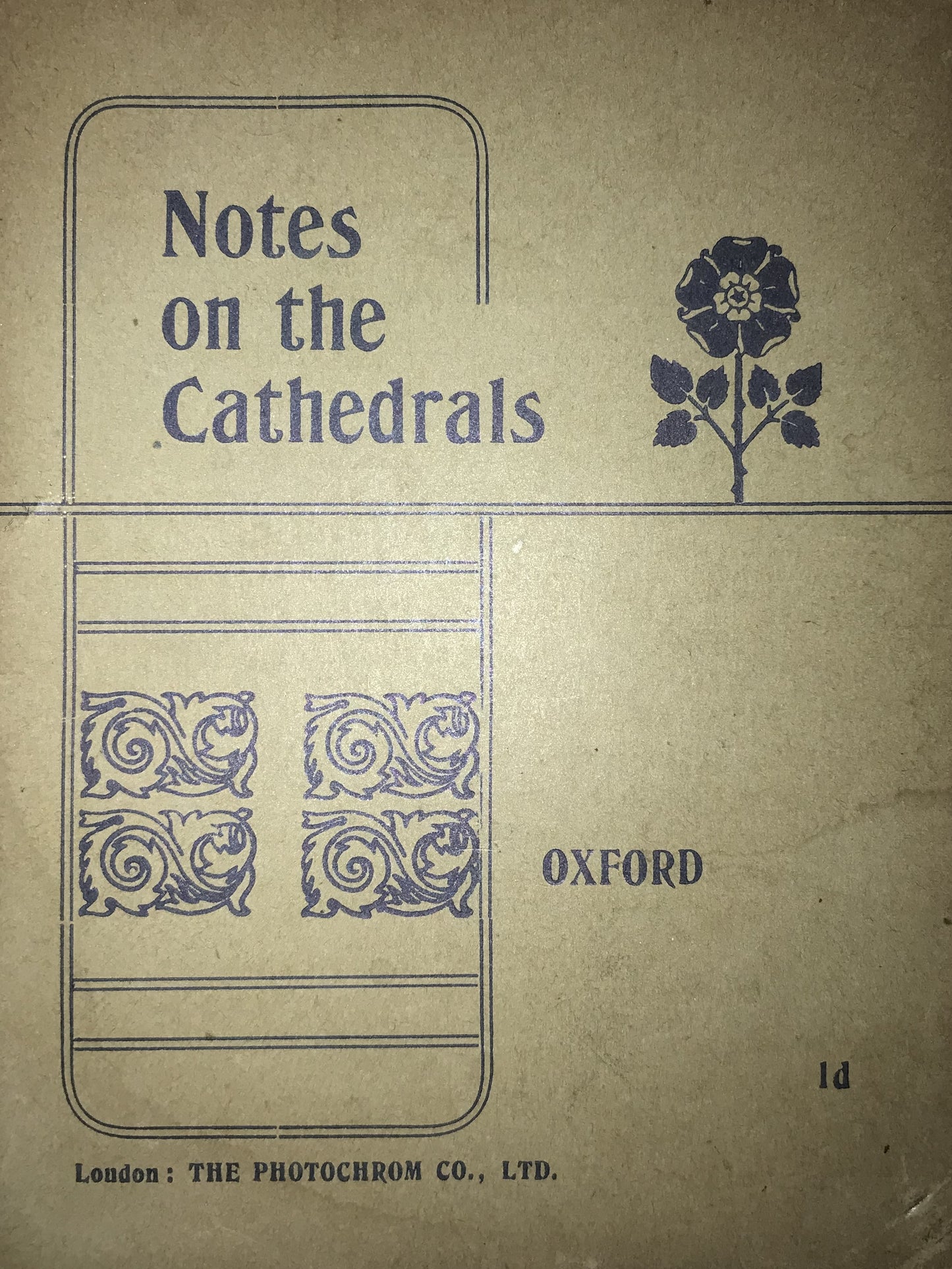 Notes on the Cathedrals is an antique booklet