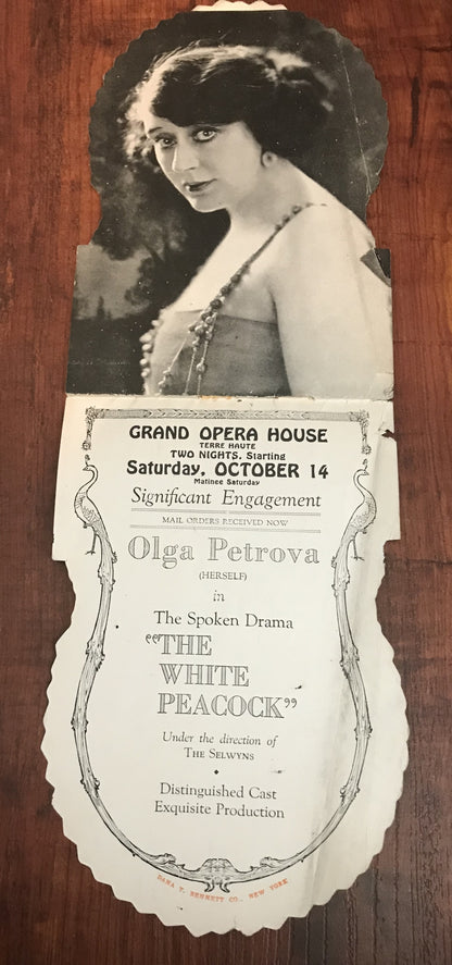 The White Peacock Grand Opera House Advertisement - Featuring Olga Petrova, 1916