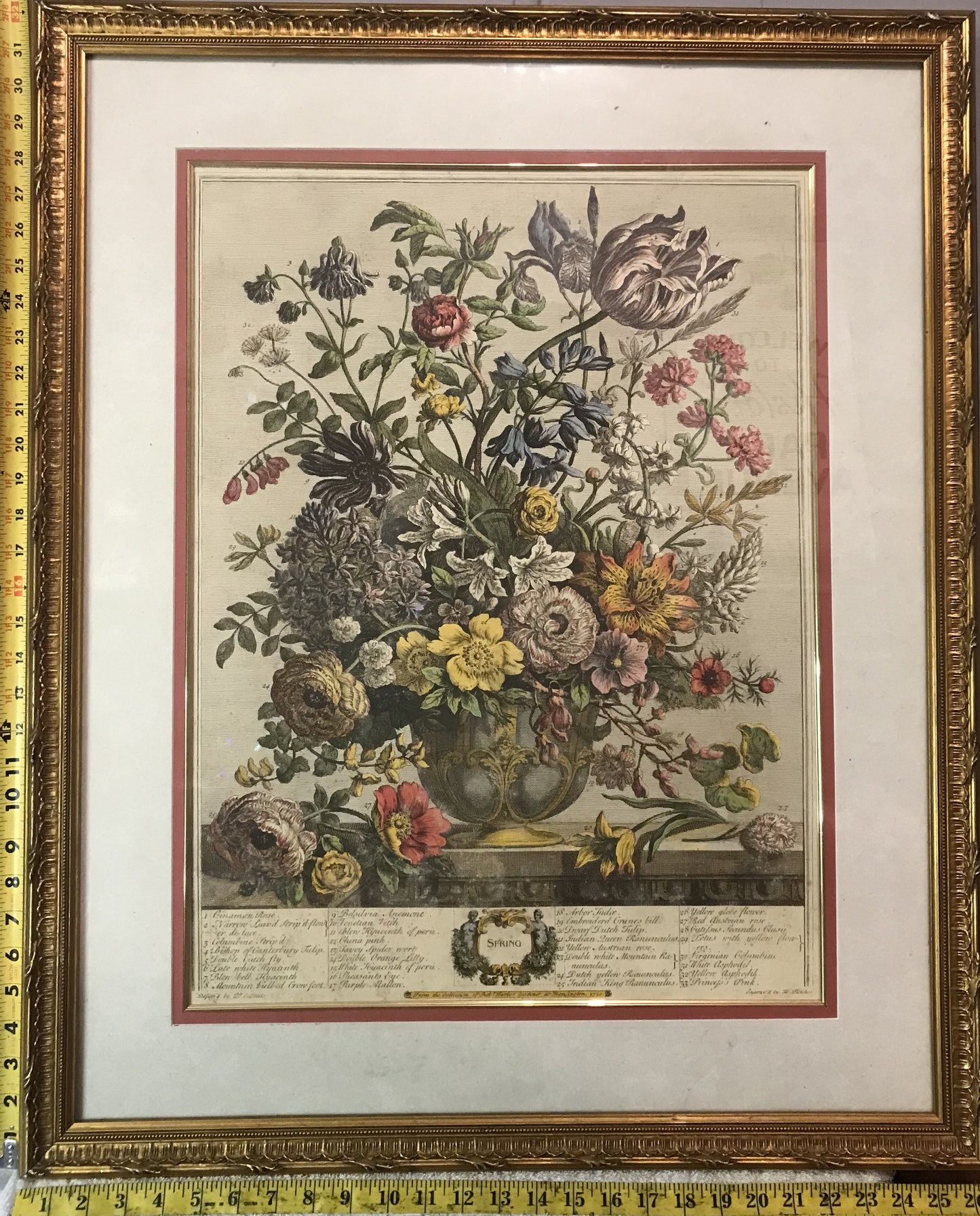 Antique Hand-Colored Engraving – "Spring" by Robert Furber