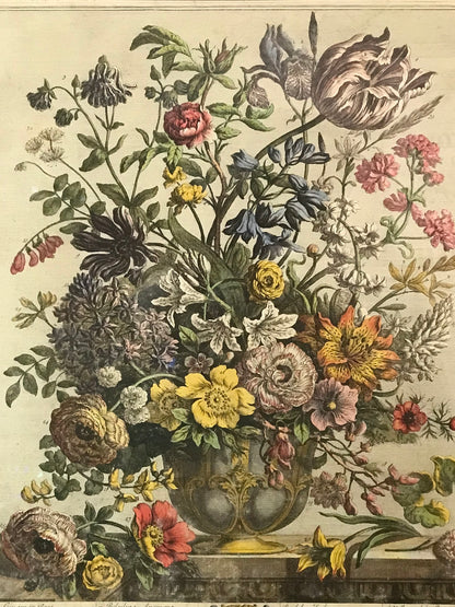 Antique Hand-Colored Engraving – "Spring" by Robert Furber