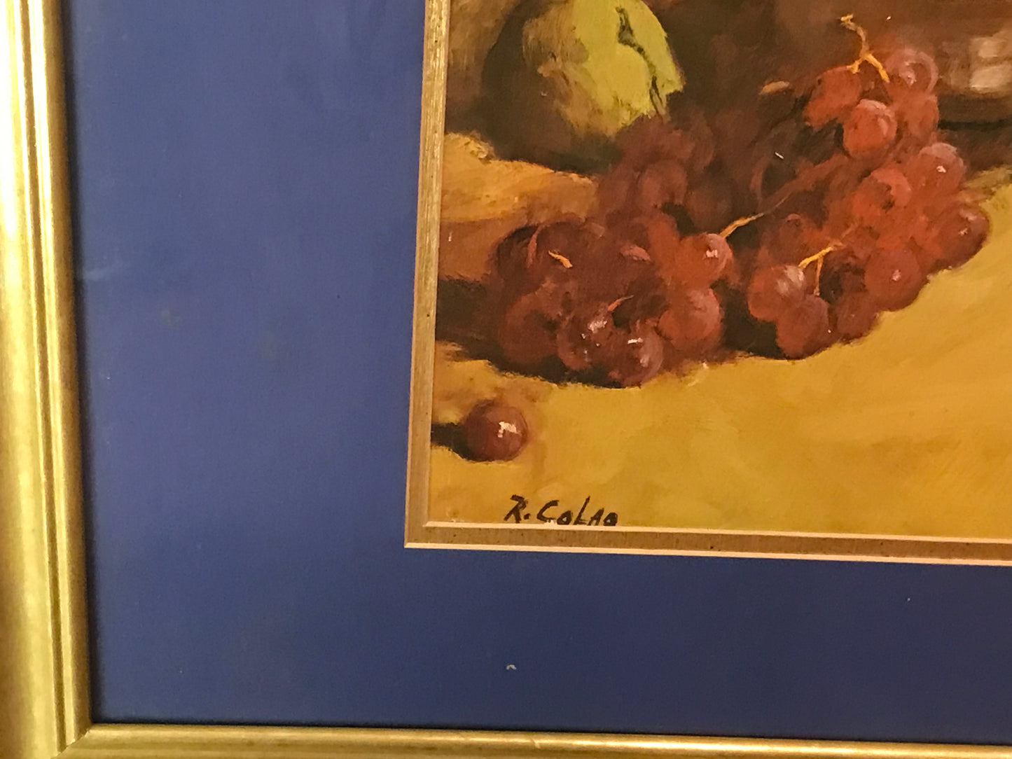 Traditional Still Life by R. Colao – Framed Original Oil Painting Signed