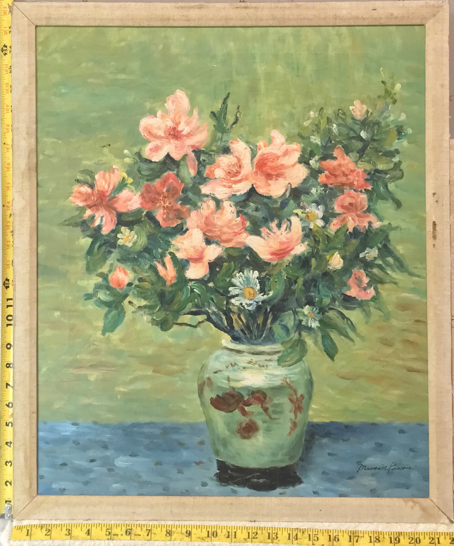 Floral Still Life by Maurice Penovi – Original Signed Oil Painting