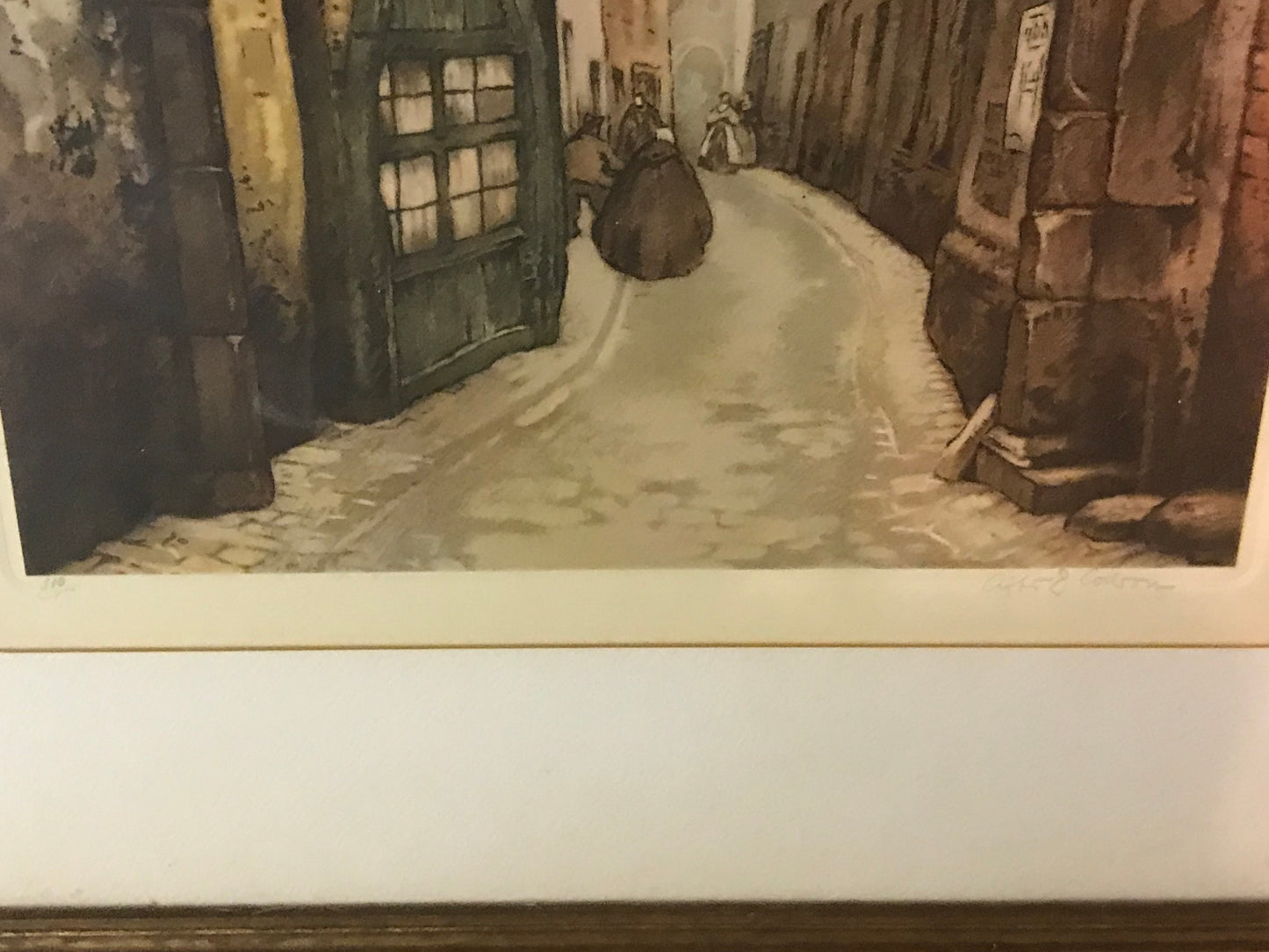 Limited Edition Lithograph of a European Street Scene by Axel C. Haig