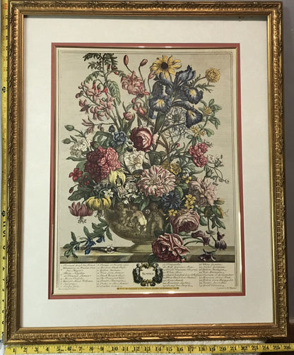 Summer Floral Engraving by H. Fletcher - Vintage Botanical Art