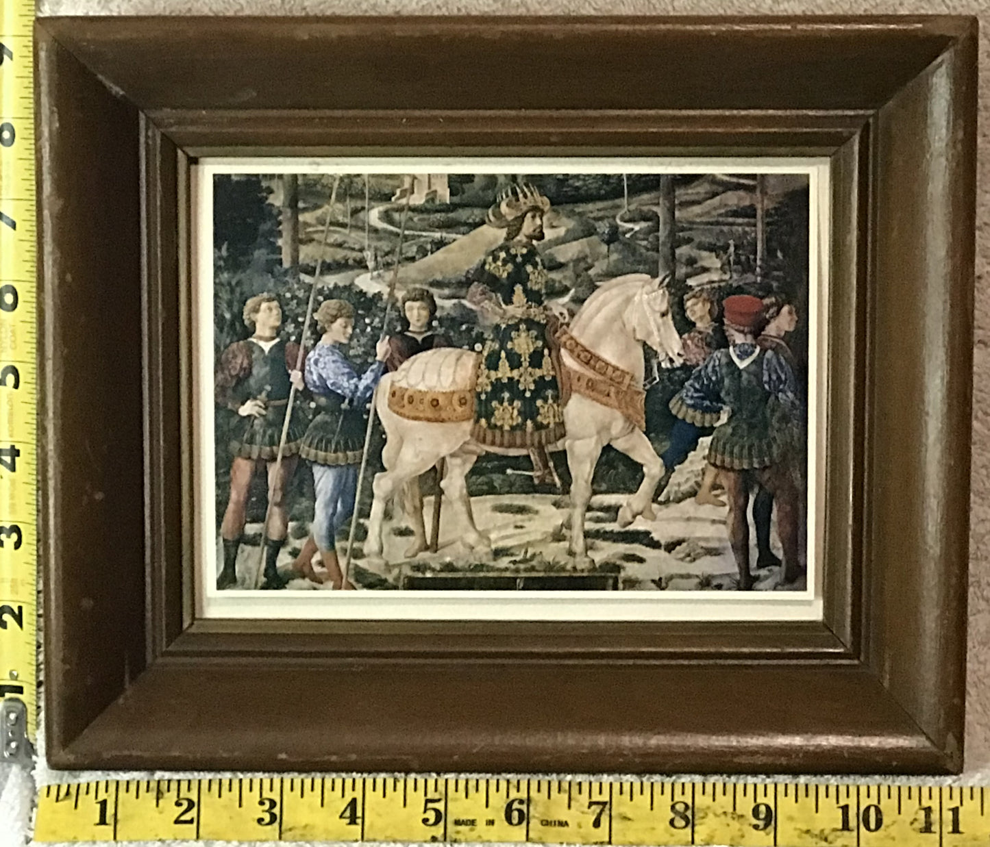 Medieval Royal Procession Framed Art Print - Renaissance Tapestry Style