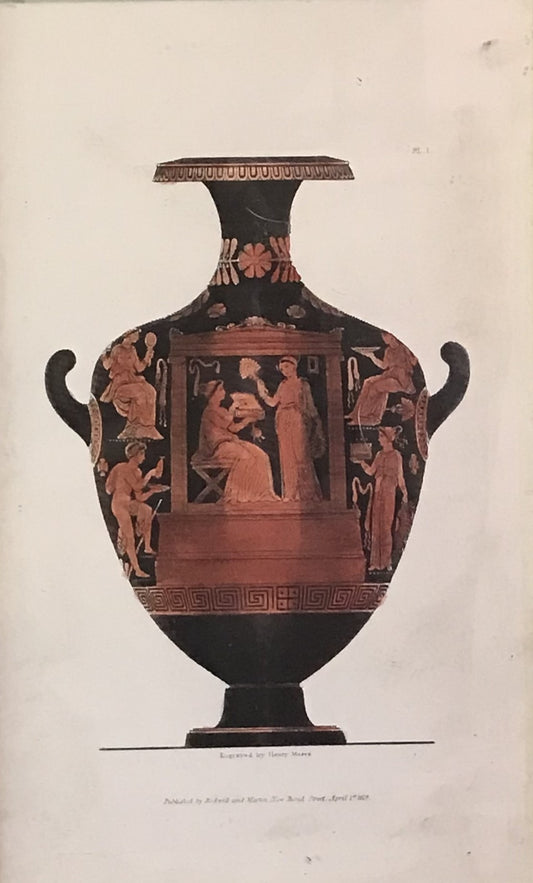 Engraving of Ancient Greek Vase by Henry Moses