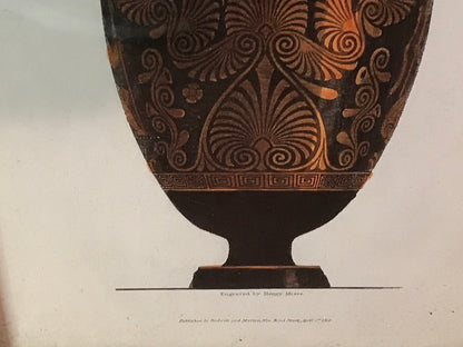 Engraving of Ornate Greek Vase by Henry Moses