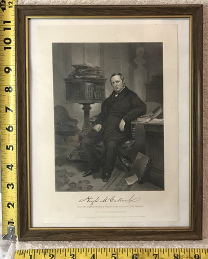 Portrait of Hugh McCulloch - Antique Engraving, Secretary of the Treasury under Lincoln