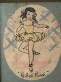 Vintage 'Ballet Russe' Ballerina Print - Framed Artwork