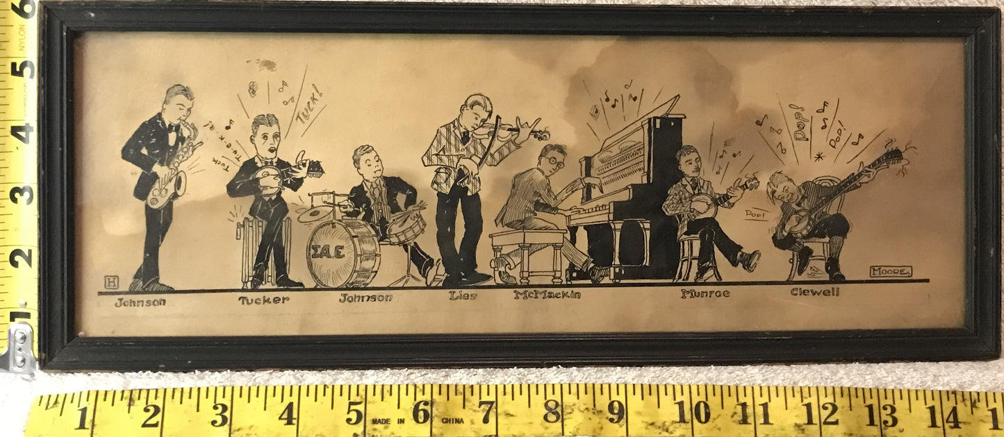 Vintage Moore Illustration - Banjo Band in Performance