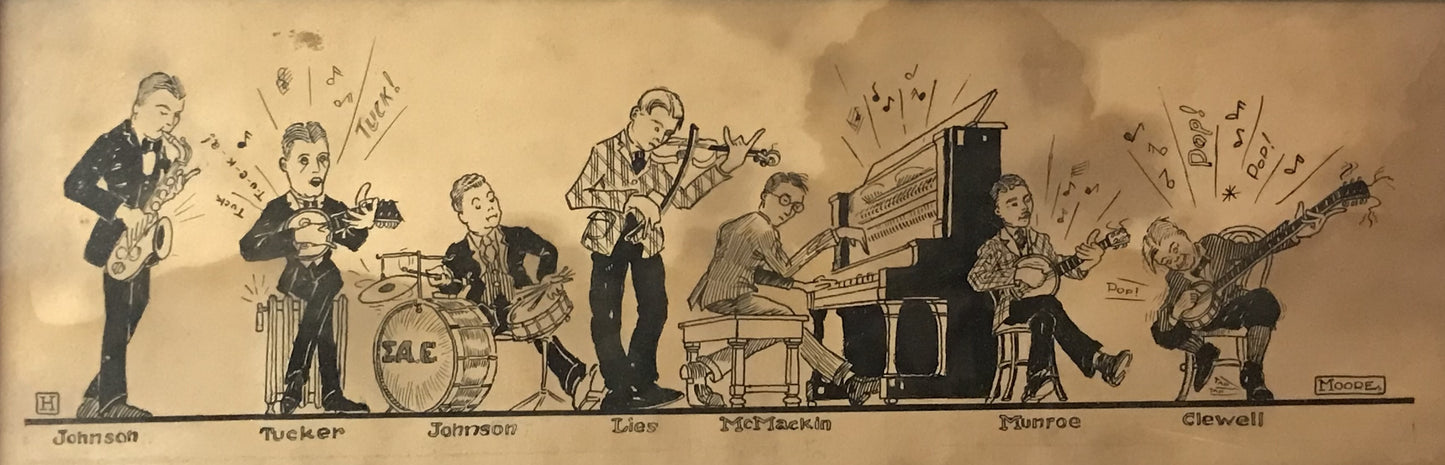 Vintage Moore Illustration - Banjo Band in Performance