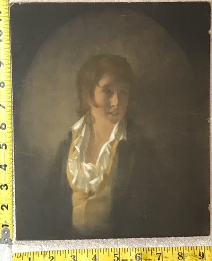 Antique Portrait of a Young Man - Early 19th Century Oil Painting