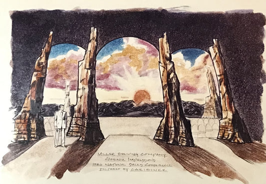 Vintage Miller Brewing Stage Design Concept – "Scenic Impressions" 1986, Western Theme