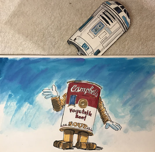 Campbell's Soup x R2-D2 Crossover – Vintage Pop Culture Stage Design