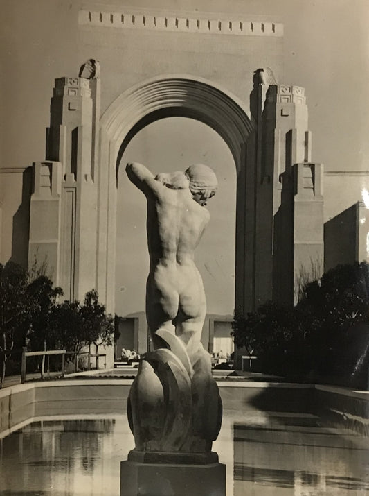 Vintage Photograph - "Water Court, Treasure Island" Sculpture (San Francisco, 1939-1940)