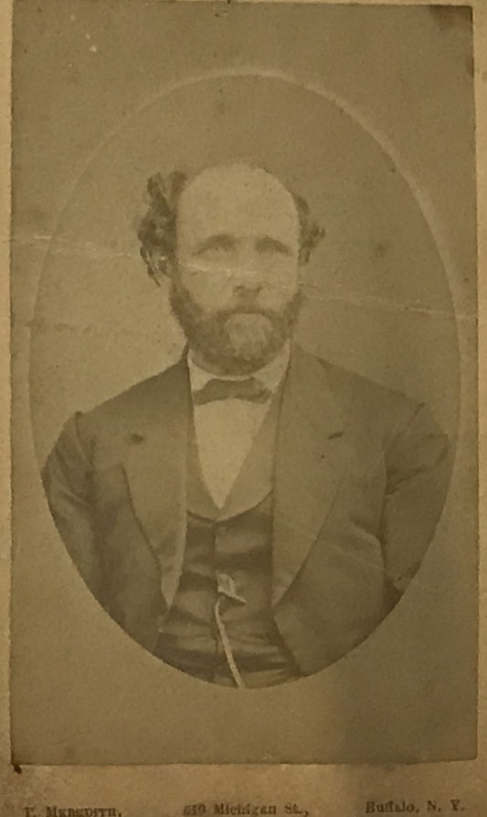 Antique Cabinet Card Portrait - 19th Century Gentleman (Buffalo, NY)