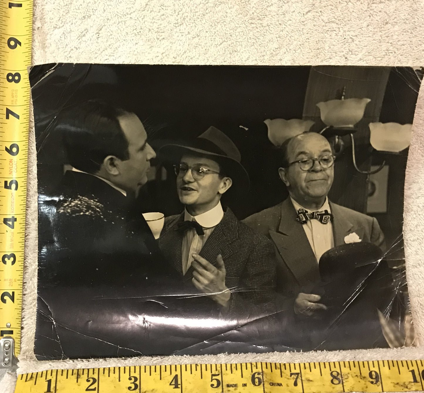 Vintage Photograph by J. Peter Happel - Candid Scene of Three Gentlemen