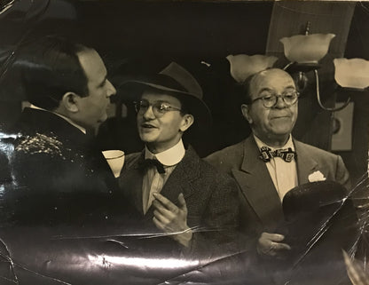 Vintage Photograph by J. Peter Happel - Candid Scene of Three Gentlemen