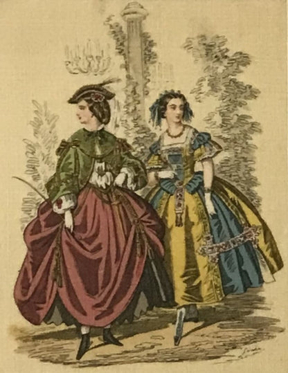 Costume Print with Handwritten Note