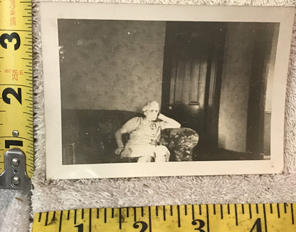 Elderly Woman in Vintage Interior Scene