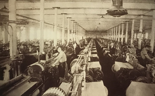 Vintage Photograph of Textile Mill Interior