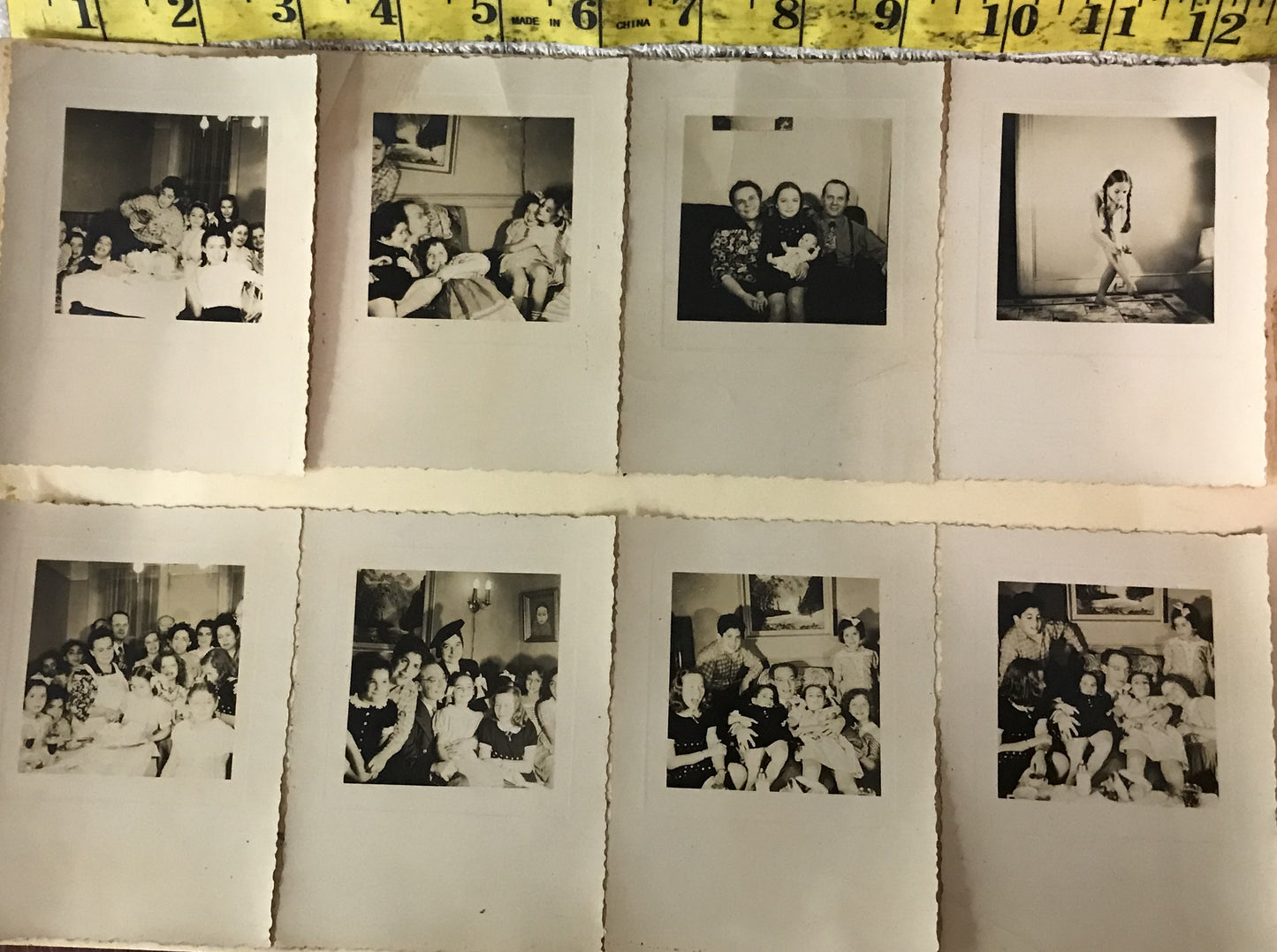 Set of 8 Vintage Family Photographs – Mid-20th Century Memories