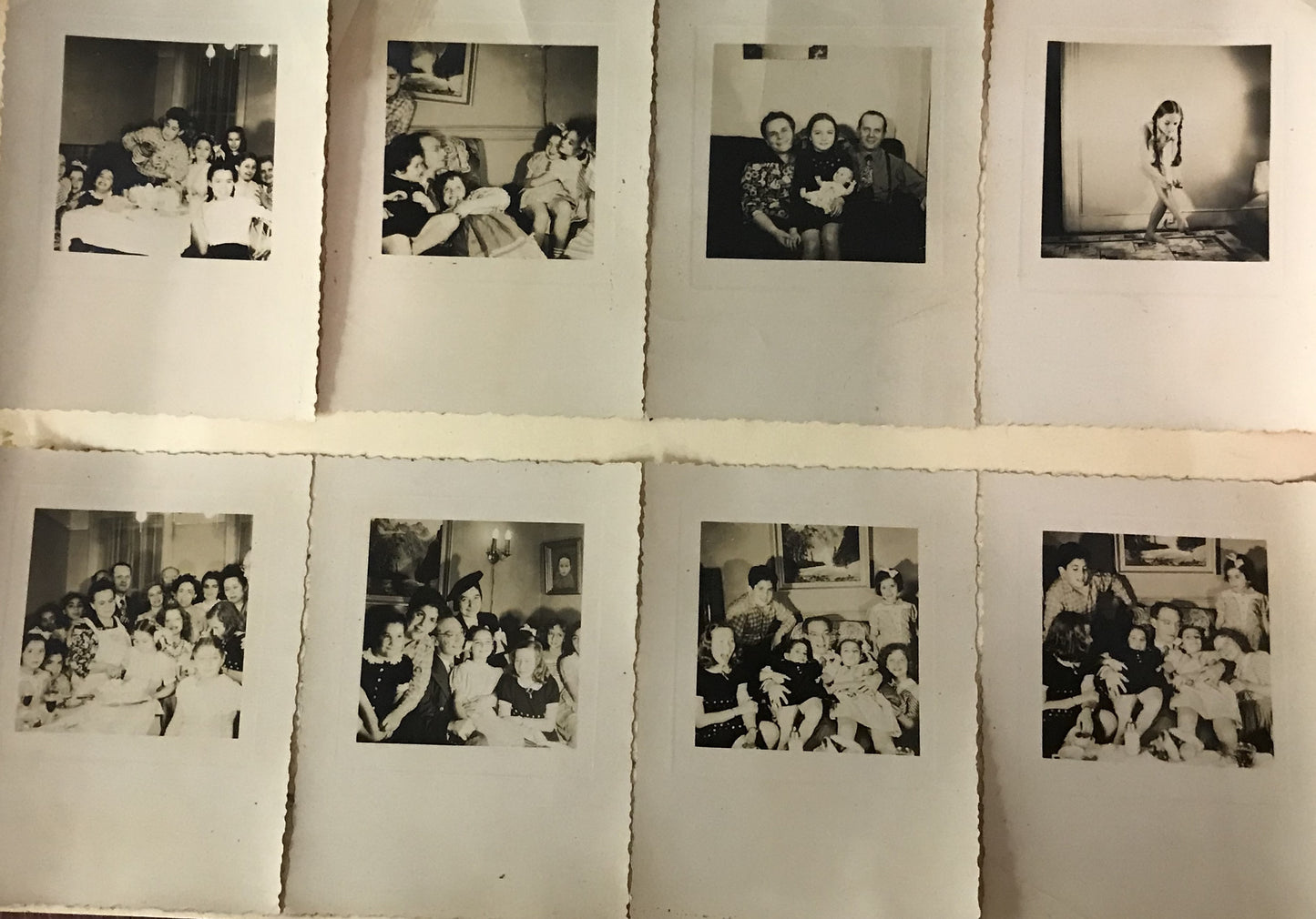 Set of 8 Vintage Family Photographs – Mid-20th Century Memories