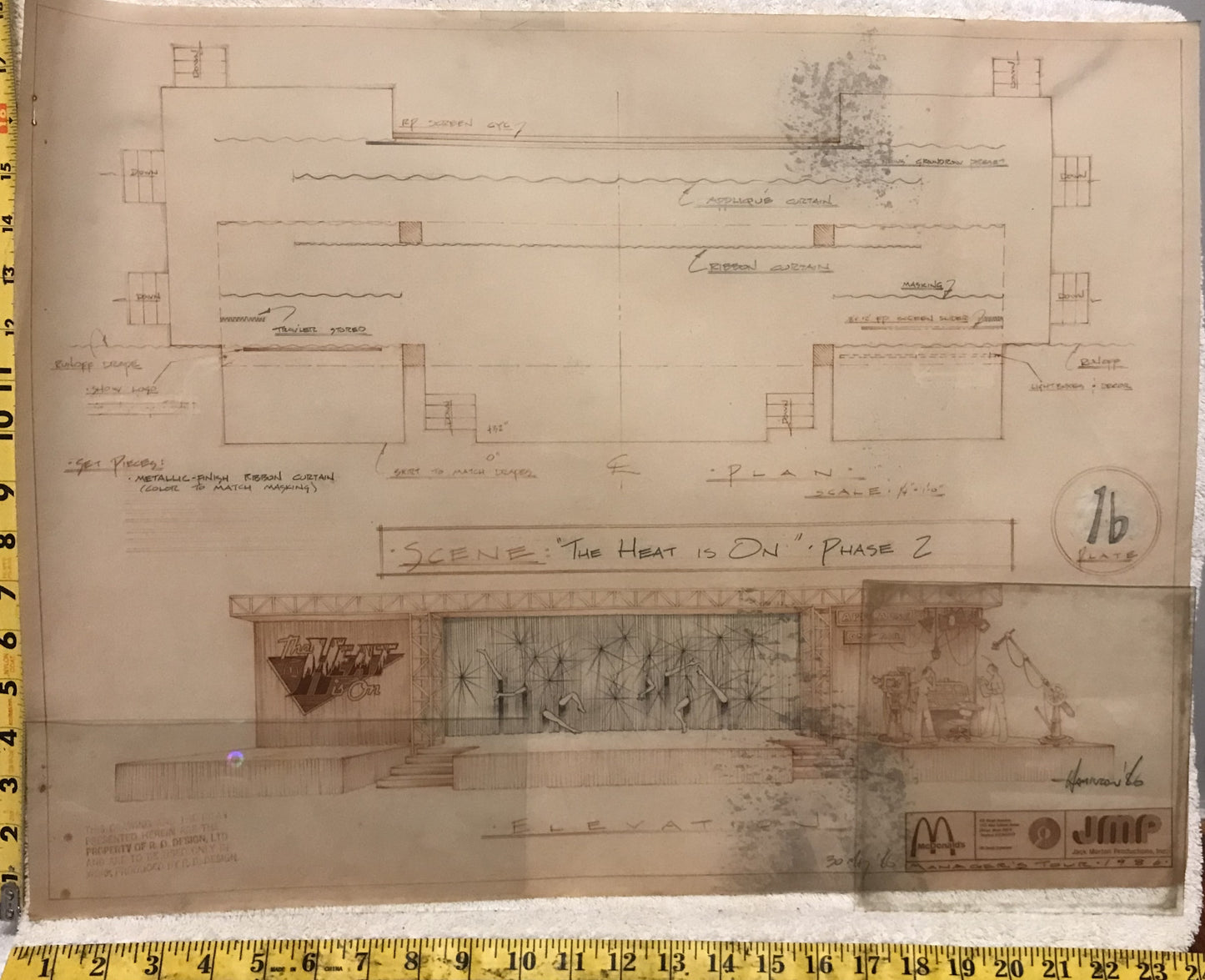 Vintage Set Design Blueprint – "The Heat is On" Phase 16 (1976)