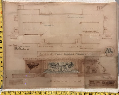 Vintage McDonald's "Solid Golden Arches" Scene Blueprint (1986)