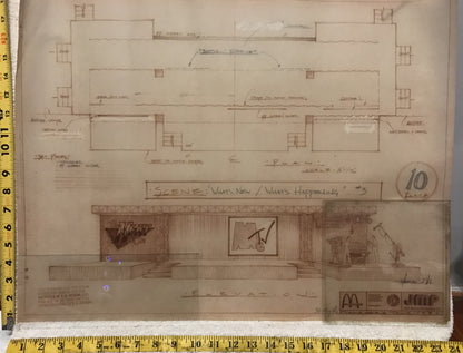 Vintage McDonald's "What's New / What's Happening" Scene Blueprint (1986)