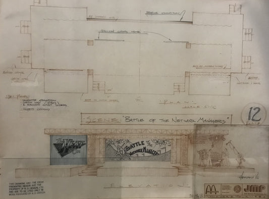 Vintage McDonald's "Battle of the Network Managers" Scene Blueprint (1986)