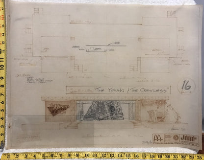 Vintage McDonald's "The Young &amp; The Crewless" Scene Architectural Blueprint