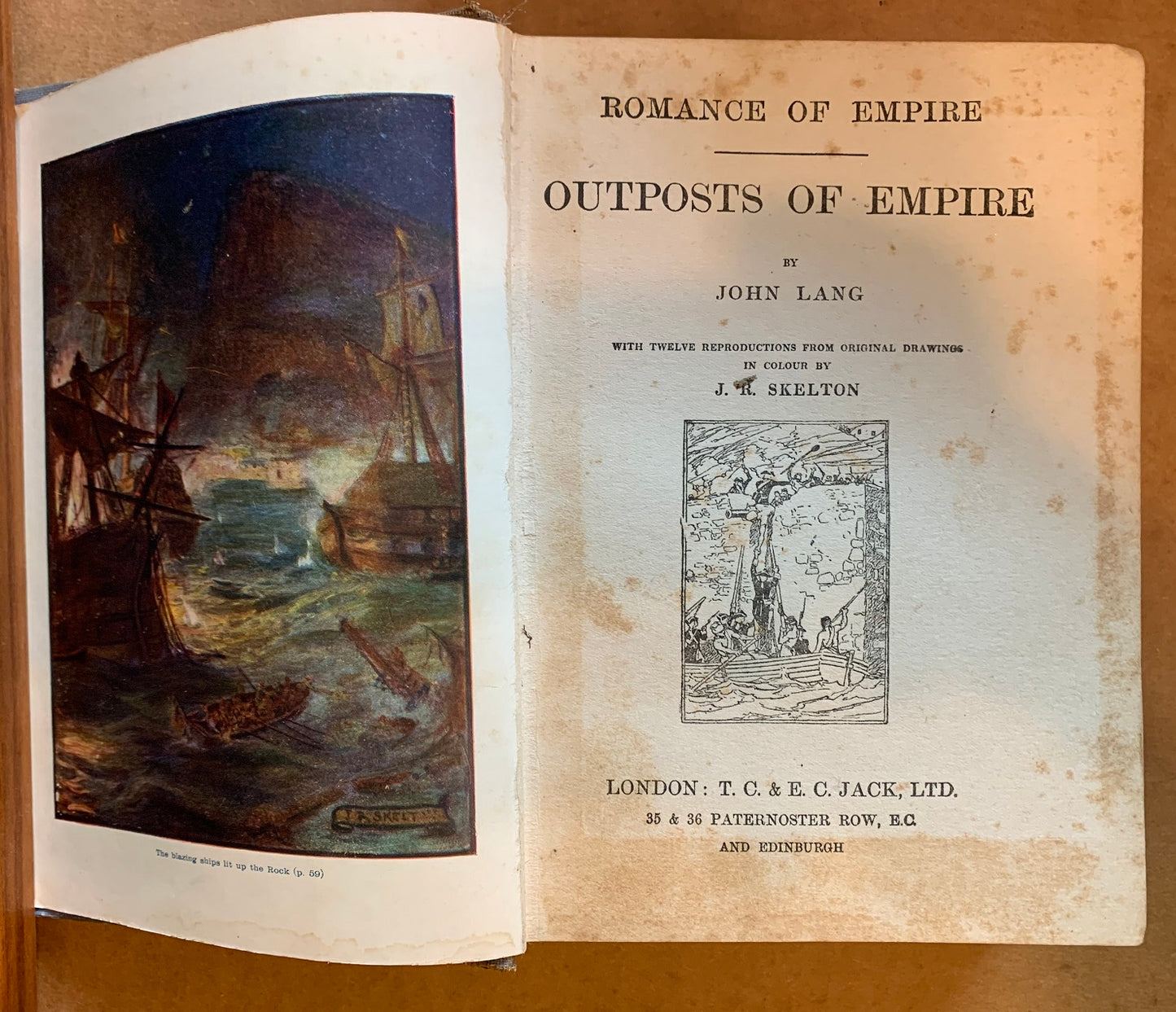 "Outposts of Empire" by John Lang Illustrated by J.R. Skelton