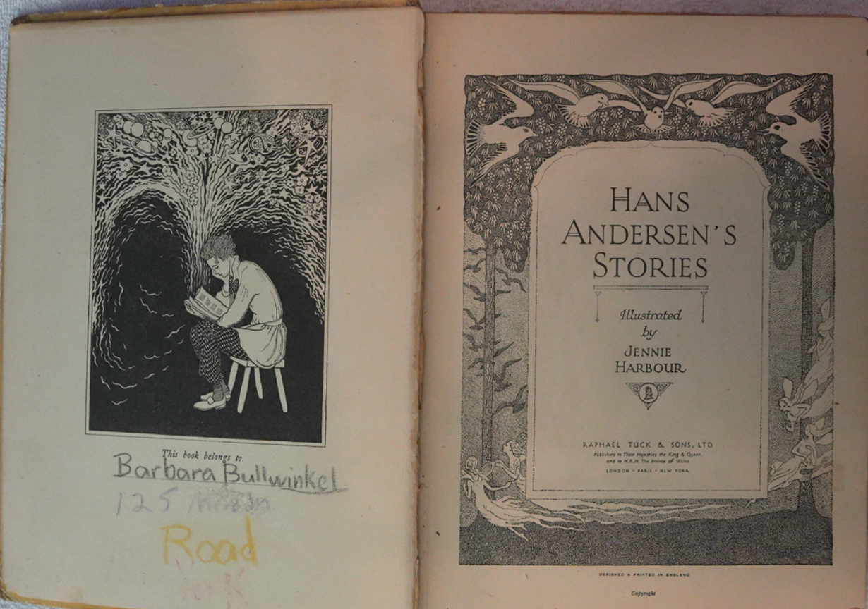 Hans Andersen's Stories, illustrated by Jennie Harbour, and published by Raphael Tuck & Sons