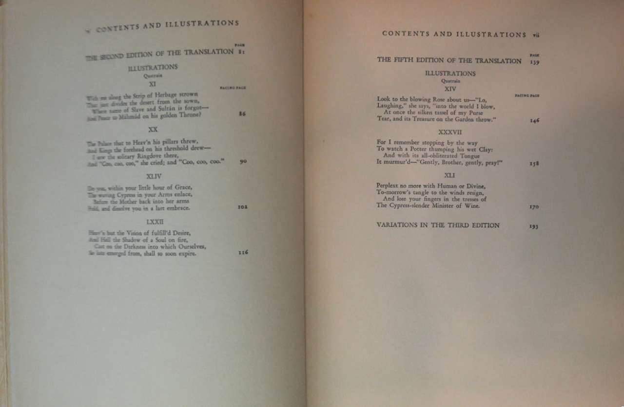 Rubáiyát of Omar Khayyám, rendered into English verse by Edward Fitzgerald and illustrated by Edmund Dulac