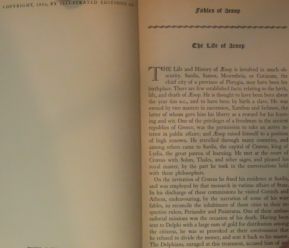 The Fables of Aesop - Compiled by Willis L. Parker, Illustrated by Charles H. Bennett - Classic Edition