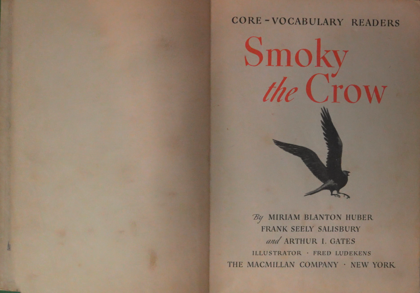 Vintage Smoky the Crow Core-Vocabulary Reader – Illustrated by Fred Ludekens