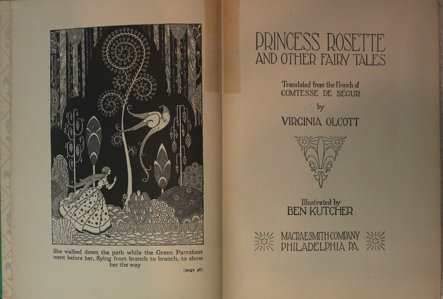 Princess Rosette and Other Fairy Tales by Comtesse de Ségur, Translated by Virginia Olcott – 1930 Edition, Illustrated by Ben Kutcher