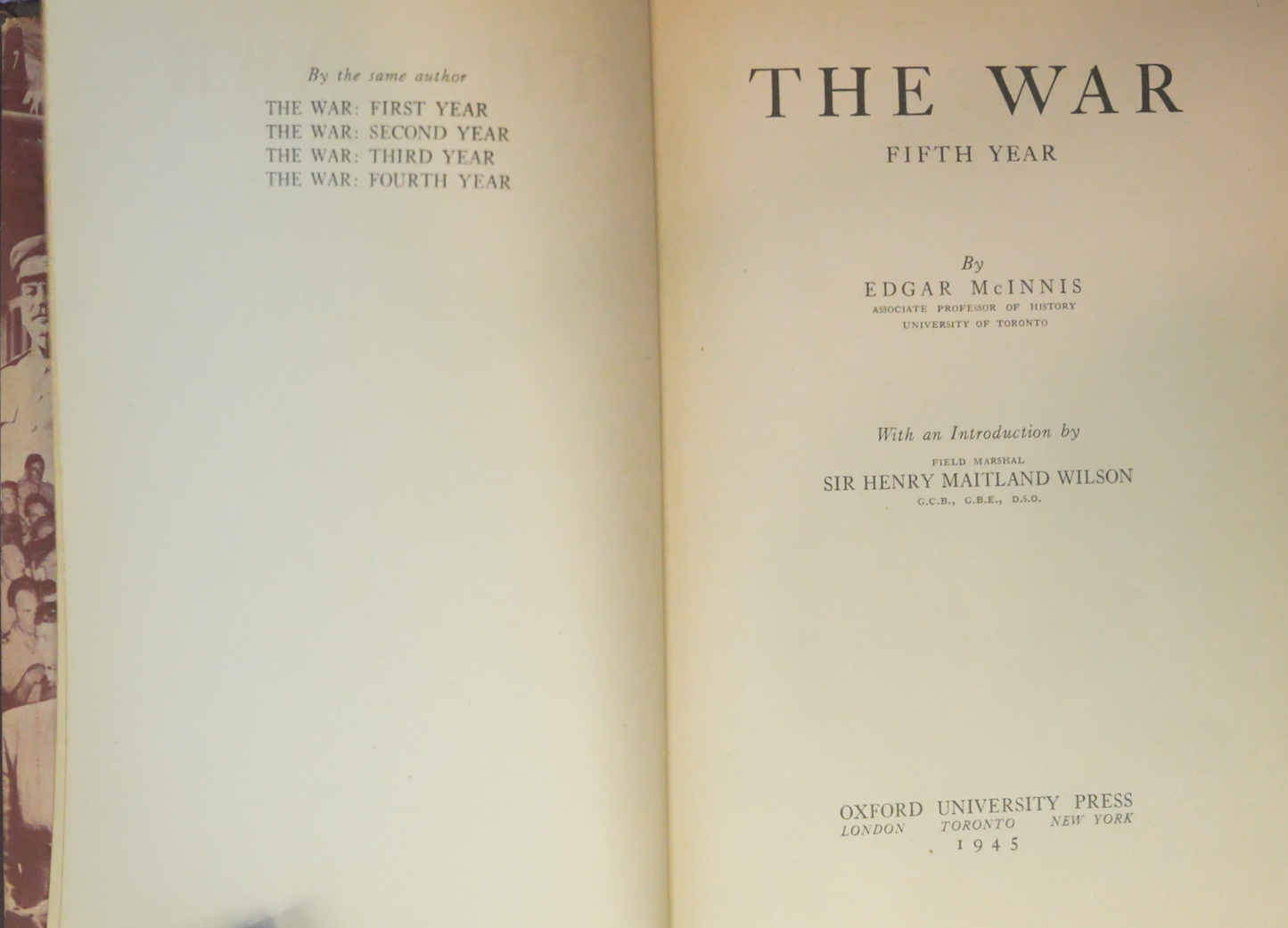 The War: Fifth Year by Edgar McInnis (1945 Edition)