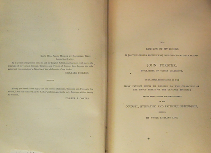 The Posthumous Papers of the Pickwick Club by Charles Dickens - Author's Edition, Porter &a Coates