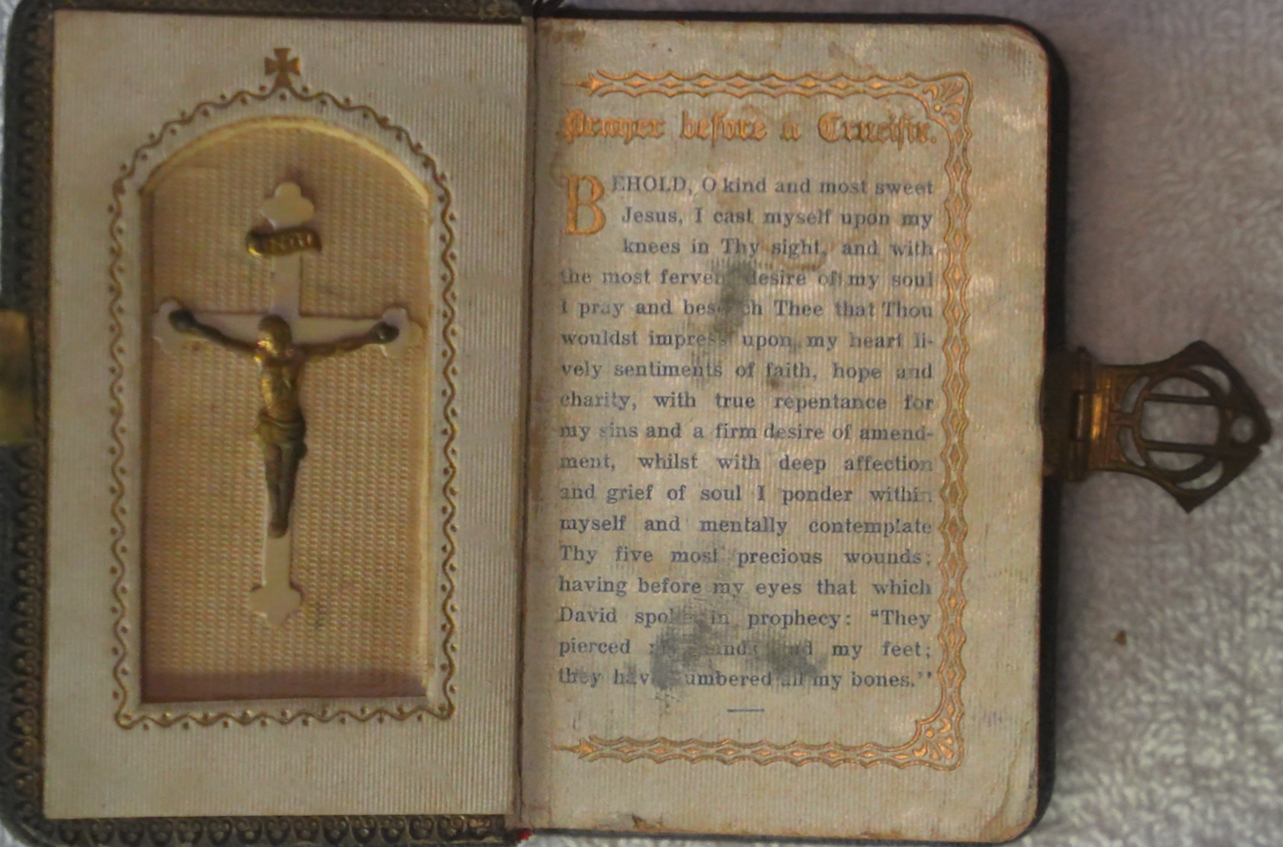 The Key of Heaven Bible with Lock - Antique Religious Book