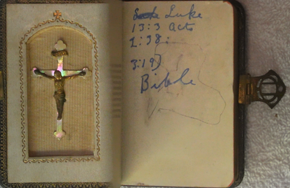 The Key of Heaven Bible with Lock - Antique Religious Book